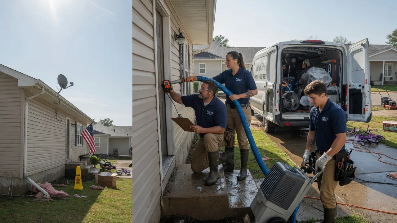 Ceiling Water Damage Restoration in Farmerville, LA near me
